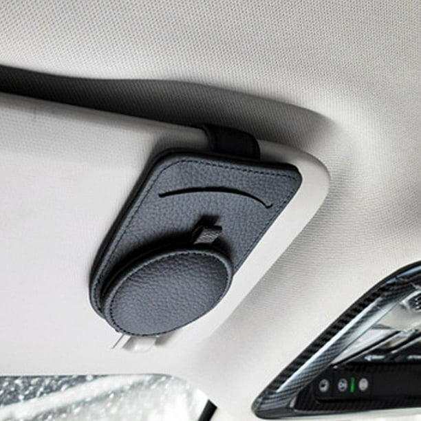 Soporte para vehículo, clip para anteojos, almacenamiento de tarjetas de moda para sombrilla de automóvil, accesorio de confiabilidad, piezas de buena Negro DYNWAVEMX Soporte para gafas de sol