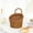 Brown#3, variant on Plastic Woven Wall Basket | Rattan Style Storage Organizer | Vintage Decorative Hanging Bin | Kitchen & Bathroom Small Item Holder | 6.7x6.7x6.1 Inches