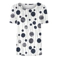 thumbnail image 4 of Blouses for Women Dressy Casual Vintage Crew Neck Short Sleeve Shirts Summer Lightweight Going Out Tops, 4 of 4