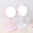 thumbnail image 3 of White Rotatable HD Makeup Mirror - Portable Tabletop Round Vanity Mirror for Students, Dorm Rooms & Home Use - Lightweight, Distortion-, Decorative Princess-Style Desktop with Premium Materials, 3 of 6