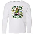 thumbnail image 3 of Inktastic Just a Girl Who Loves Pickles Long Sleeve Youth T-Shirt, 3 of 5