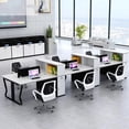thumbnail image 2 of Free Shipping Standing Office Desk Small Study Minimalist Unusual Computer Desks Organizer Floor Mesa Escritorio Home Furniture My Lux Decor Round, 2 of 14