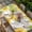 Yellow, variant on Farmhouse Sunflowers Table Cloths for 3 Foot Rectangle Tables, Spring Country Watercolor Cow Floral Patio Waterproof Elastic Fitted Tablecloths, Washable Rectangular Table Cover for Camping
