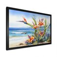 thumbnail image 2 of Designart "Seaside Birds Of Paradise" Birds Of Paradise Picture Framed Wall Art Prints, 2 of 5