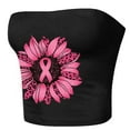 thumbnail image 4 of Alkepwun Breast Cancer Awareness Women's Strapless Bandeau Seamless Bra Non-Padded Wireless Tube Top, 4 of 4