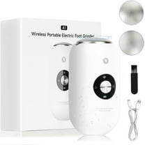 Electric Foot Callus Remover for Women Men, Rechargeable Electric Foot File Pedicure Tool with Stainless Steel Heads, Portable Feet Grinder for Cracked Dry Heels Dead Skin Calluses