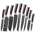 thumbnail image 1 of Juego de herramientas de corte de acero inoxidable de 9 piezas Cortador de cocina japonés Santoku, 1 of 8