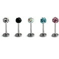 thumbnail image 1 of Briana Williams 20G CZ Crystal Ball Labret Monroe Lip Ring Tragus Earring Stud Piercing Jewelry, 1 of 1