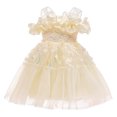 thumbnail image 5 of Girl Party Off Shoulder Princess Pageant Dress Kids Prom Ball Gown, 5 of 6