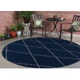 thumbnail image 2 of Great American Distributors IOT.07.NYCR.7R 7 ft. Impressions Drew Transitional Rug, Navy & Cream, 2 of 2