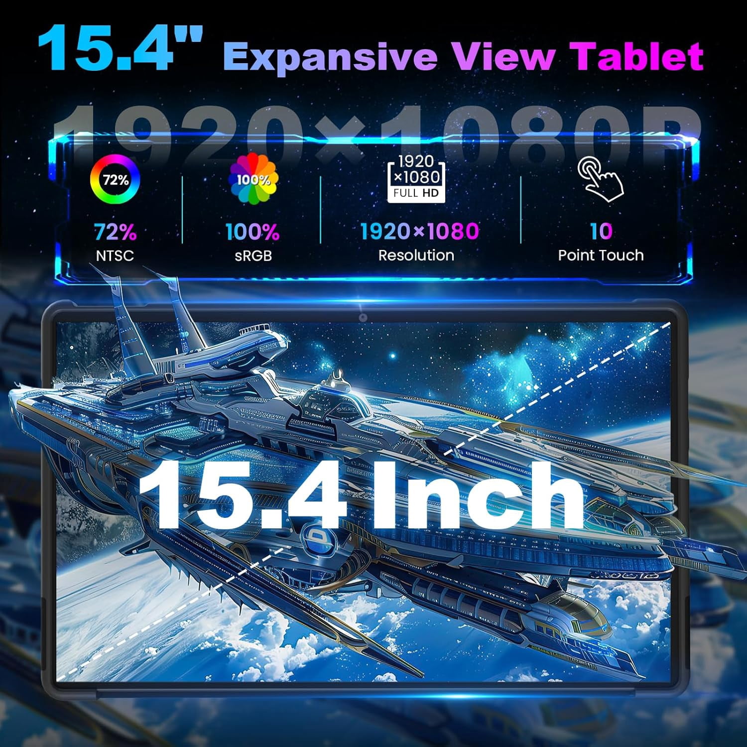 Golzer Tablet with Keyboard, for Work and Study