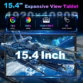 thumbnail image 2 of Golzer Tablette 15,4 Pouces, Android 15 avec Processeur Octa-Core Helio G99 (Supérieur à Unisoc T618), 8 Go de RAM, 256 Go de ROM, Grand Format avec Support et Étui, Batterie 10 000 mAh, Bluetooth 5.2, 4 Haut-Parleurs, Wi-Fi 2,4 GHz/5 GHz, 2 of 8