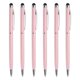 thumbnail image 1 of Uxcell 6Pcs Bolígrafo Metalizado 2 en 1 Universal Retráctil con Punta de Estilógrafo para Todos los Dispositivos de Pantalla Táctil Capacitiva Rosa, 1 of 7