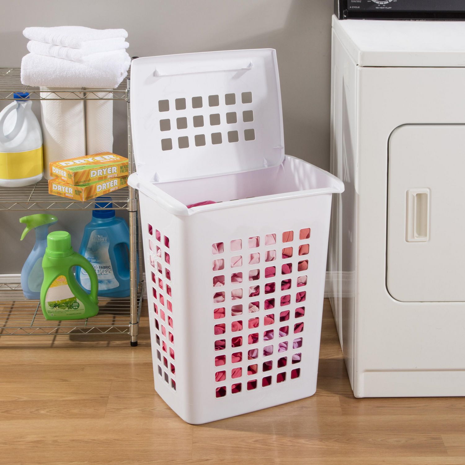 Sterilite Rectangular Laundry Hamper- White