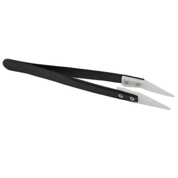 BTOER Anti-Static Ceramic Tweezers Stainless Steel Anti-Magnetic Industrial-Tweezers A