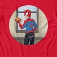 thumbnail image 3 of Marvel Spider-Man Brand New Day Men's Spidey Pizza Spotlight T-Shirt (Red, S-XXXL), 3 of 4