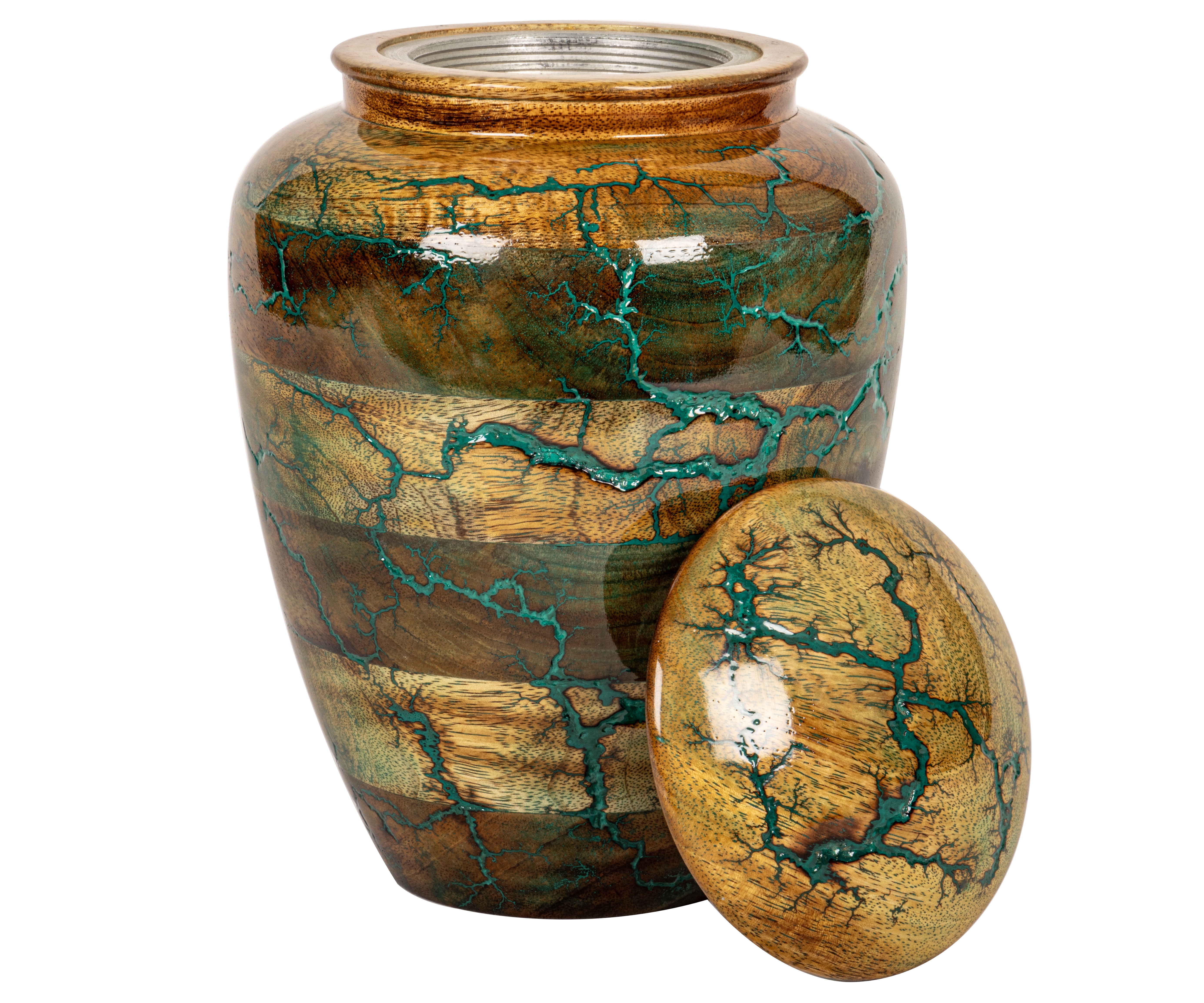 Engraved Wooden Cremation Urns for Human Ashes, Dark Brown Natural Indian Wood Memorial Pet Urns for Dogs,Wooden Urns Hand-Crafted,Wood Box