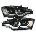 thumbnail image 7 of AKKON - For 2012 2013 2014 2015 BMW F30 3-Series Sedan [FULL LED] Halogen-Type Projector Black Headlights Pair Replacement LH+RH, 7 of 7
