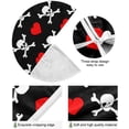 thumbnail image 2 of FMSHPON White SkullsRed Hearts Xmas Christmas Tree Skirt Stand Mat for Holiday Party Decoration Indoor Outdoor 36 inches, 2 of 6