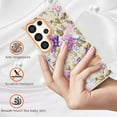 thumbnail image 5 of Allytechgroup Galaxy S24 Ultra Case, 2024 Trendy Floral Series TPU Slim Back Cover Shell Shockproof Anti-Scratch Phone Case for Samsung Galaxy S24 Ultra, Peony, 5 of 5