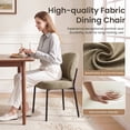 thumbnail image 6 of EOP Upholstered Dining Chairs Set of 2, Mid-Century Modern Dining Room Chairs with Curved Backrest and Metal Legs, Chair Kitchen for Dining Room, Camel, 6 of 11