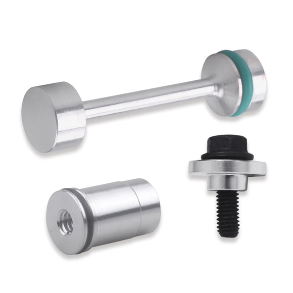 Aluminum Aluminum Oil Diverter Barbell Oil Valve Plug Oil Pickup Tube Hold Down Kit Replacement for GM Gen III & IV LS Engines