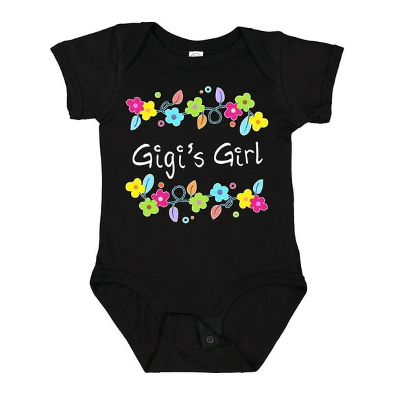 Inktastic Gigis Girl- bright flowers Girls Baby Bodysuit