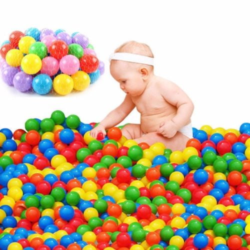 100pcs Quality Baby Kid Pit Toy Swim Pool Fun Colorful Soft Plastic Ocean Ball 