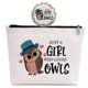 thumbnail image 1 of GevGuxLuo Regalos de búho para los amantes de los búhos Bolsa de maquillaje de búho para mujeres con espejo Búho Regalos de cumpleaños para hija Hermana Bestie Lindos regalos temáticos de búho Amantes, 1 of 1
