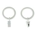 thumbnail image 3 of PlusCasa Noise-Canceling 1-1/4 inch White Curtain Rings with Clips (10 Count), 3 of 3