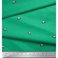 thumbnail image 2 of Soimoi Green Rayon Fabric Spaceship & Star Dots Print Fabric by the Yard 56 Inch Wide, 2 of 3
