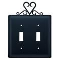 thumbnail image 3 of Village Wrought Iron ESS-51 Heart Switch Cover Double - Black, 3 of 4