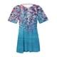 thumbnail image 4 of ICHUANYI Clearance Women Fashion Casual Print Round Neck Loose Short Sleeve T-shirt Top Blouse Pullover(Blue, L) ICHUANYI WER2023081009671, 4 of 5