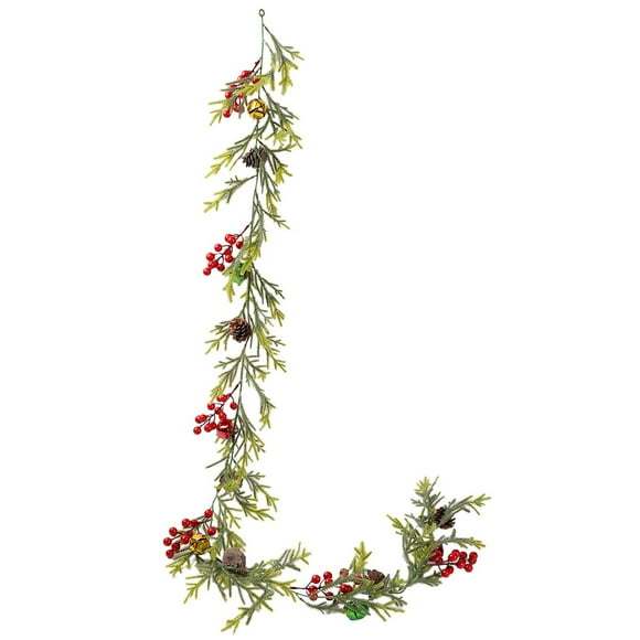 Red Christmas Decorations 1Pc Simulation Pinaster Cedar Rattan Christmas Decoration Artificial Pinaster Needle Rattan