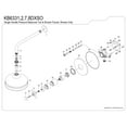 thumbnail image 3 of Kingston Brass KB6331DXSO Concord Single-Handle Pressure Balanced Shower Faucet, Polished Chrome, 3 of 4