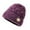 Purple, variant on Womens Exquisite Flower Thickened Woolen Hat Winter Warm Knitted Beanie Beautiful Autumn Winter Headwear for Ladies