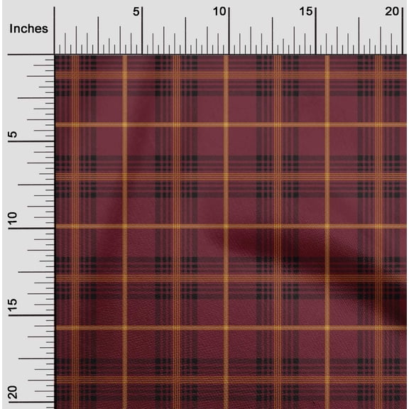 oneOone Viscose Jersey Fabric Tartan Check Print Fabric BTY 60 Inch Wide