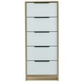 thumbnail image 2 of Bowery Hill 5 Drawer Dresser Engineered Wood Dressers in Multi-color, 2 of 10