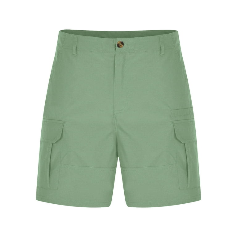 YLSDY Mens Cargo Shorts Workwear 100% Cotton Relaxed Fit Outdoor