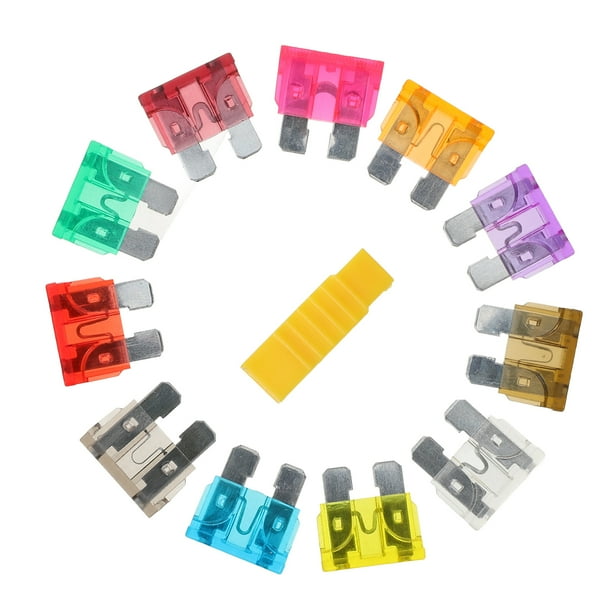Kit de fusibles para coche de 60 piezas, surtido de fusibles, juego de fusibles de repuesto para coche y motocicleta.