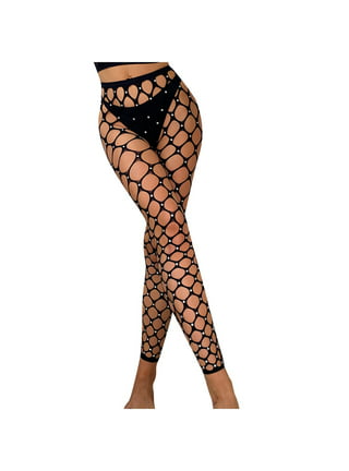 TiaoBug Sexy Fishnet Lingerie Pantyhose Tights Womens Net Crotchless  Stockings