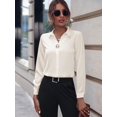 thumbnail image 3 of Chic Lapel Top Sleek Women Slim-Fit Shirt Long Sleeves Perfect for Spring/Fall Wear, 3 of 19