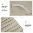thumbnail image 4 of PiccoCasa Brushed Microfiber Bed Skirt, Elastic Dust Ruffle, King Khaki, 4 of 9