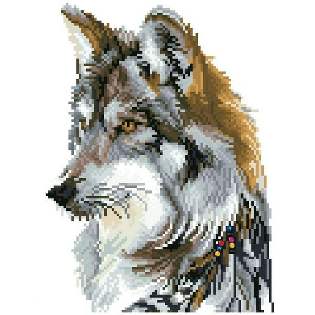 DIAMOND DOTZ® Wolf Portrait Special Edition Diamond Painting Kit