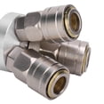 thumbnail image 4 of Quick Connector, 3 Way Connector, All  Plated One-Handed Operation Carbon Steel For Pneumatic Screwdrivers Grinders, 4 of 8
