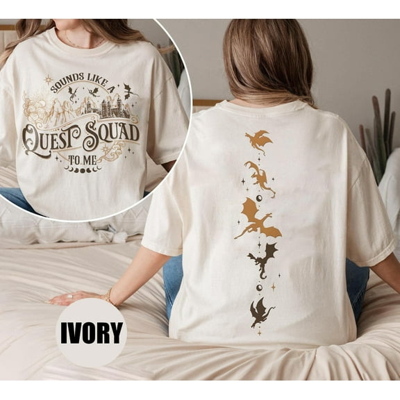 SEIKEMS Retro Fourth Wing Quest Squad Shirt, Vintage Ridoc Dragon Rider T Shirt, Onyx Storm Riorson House Tee, Gift For Book Lover