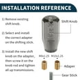 thumbnail image 7 of Unique Bargains Car Shift Knob 10cm Octagonal Crystal Front Universal for Automatic and Manual Vehicle Acrylic Black with 2 Adapter 1 Set, 7 of 7