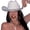 White, variant on Sequins Brim Cowboy Hat for Women Wide Brim Cowgirl Hat Wedding Party Props Bachelorette Party Western Hat for Bridal
