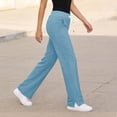 thumbnail image 6 of cfhntfmh Womens Workout Pants with Pockets Lightweight Drawstring Loose Fit Pants for Athletic Gym Running, 6 of 6