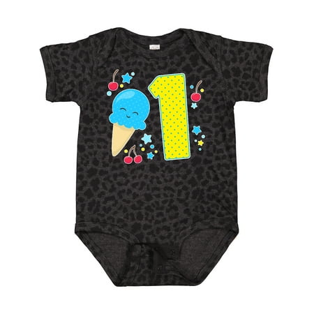

Inktastic Ice Cream First Birthday in Blue Gift Baby Boy or Baby Girl Bodysuit